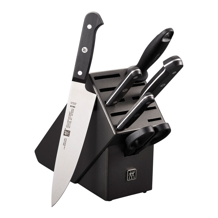 Gourmet, 7 Piece, Knife block set, brown black, large 1