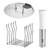 ENFINIGY, Sous-vide Stick, Deckel & Rack Set, 3-tlg. / 24 cm, Wei&szlig;/Silber, Edelstahl, small 1