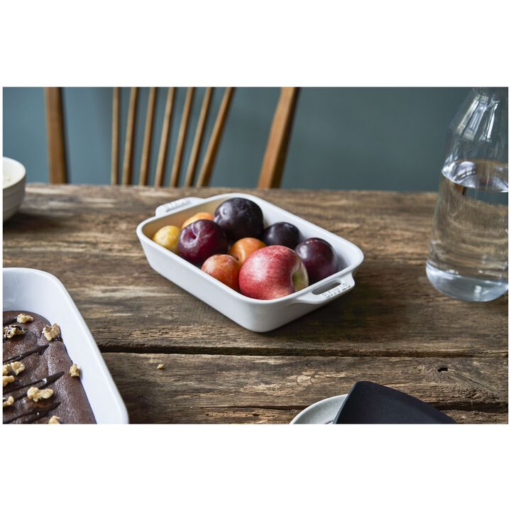 Ceramique, 1 l ceramic rectangular Oven dish, white, large 4