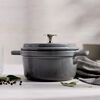 La Cocotte, Cocotte 16 cm, rund, Graphit-Grau, Gusseisen, small 3