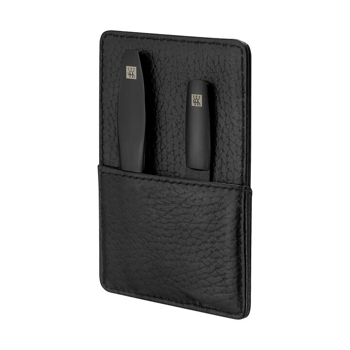PREMIUM, 3-pcs Leather Pocket case black, large 4