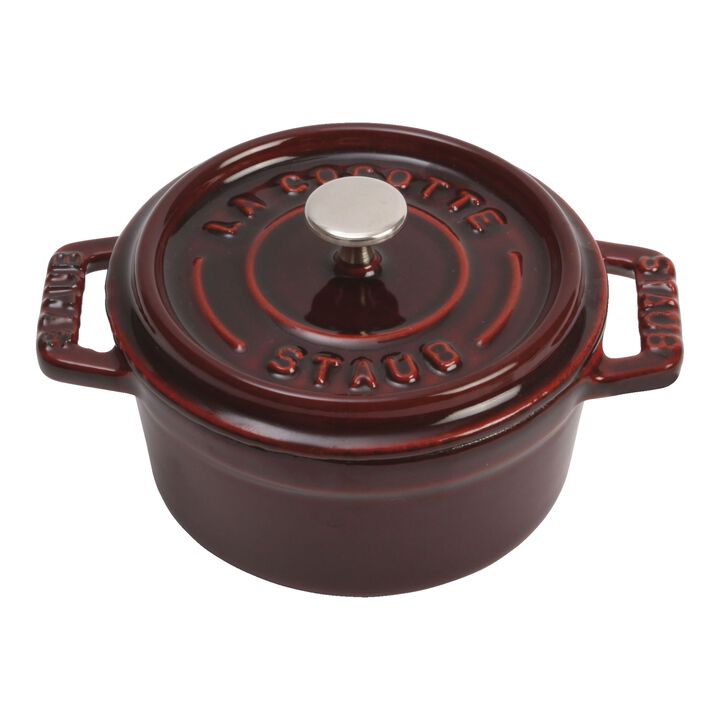 La Cocotte, 250 ml cast iron round Mini cocotte, grenadine-red, large 1