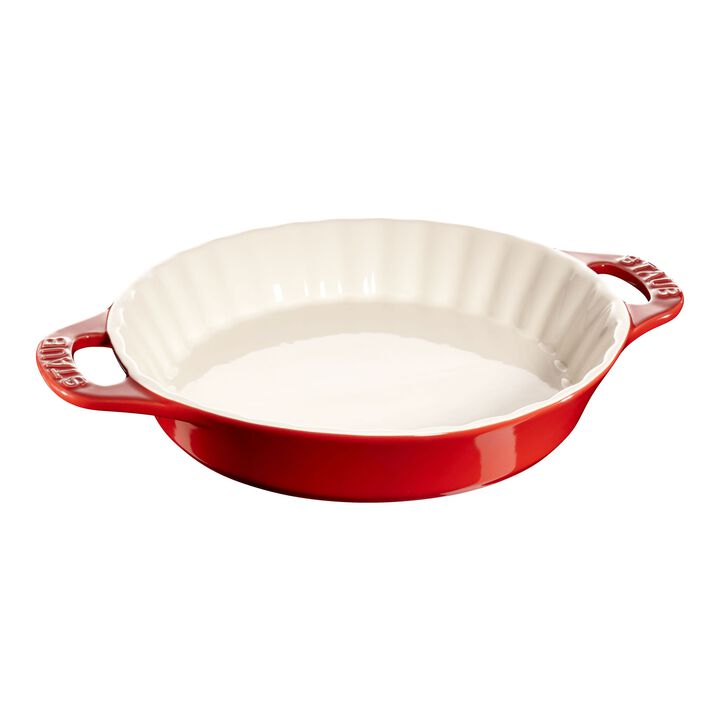 Ceramique, 28 cm ceramic round Pie dish, cherry, large 1