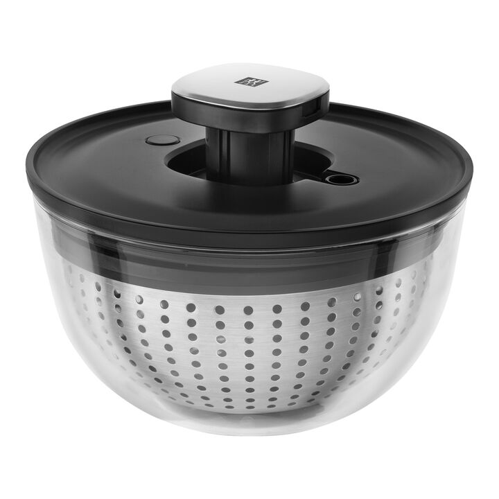 Fresh & Save, Salladsslunga med vakuumpump, 3-st. / 24 cm, grå / vit, rostfritt stål / glas / plast, large 3