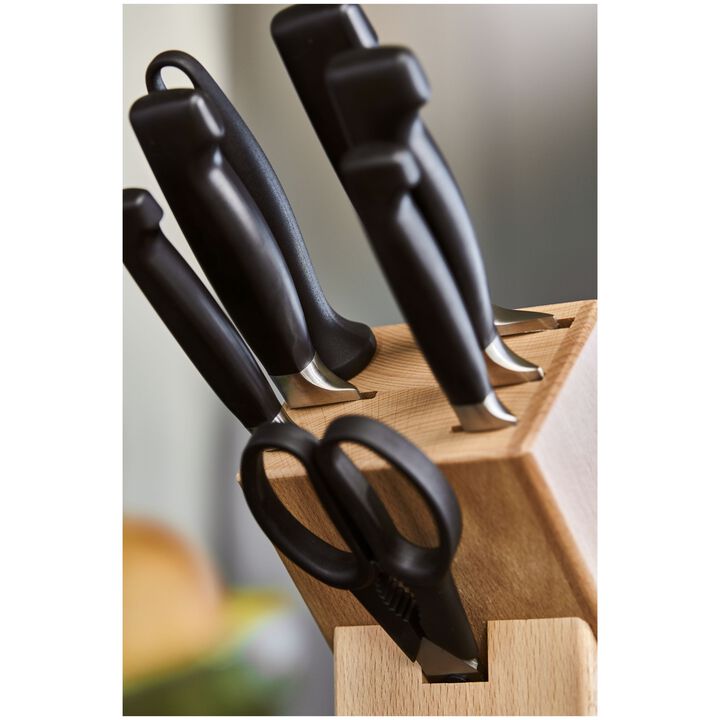 VIER STERNE, Set di coltelli con ceppo, 8-pz., naturale, large 2