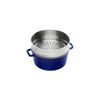 D&ouml;k&uuml;m Tencere Buharlı Pişirici ile | Koyu Mavi | 26 cm | 5,25 l | yuvarlak,,large