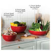 Ceramique, 28 cm ceramic round serving bowl, cherry, small 3