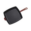 Grill Pans, 30 cm cast iron square American grill, grenadine-red - Visual Imperfections, small 2