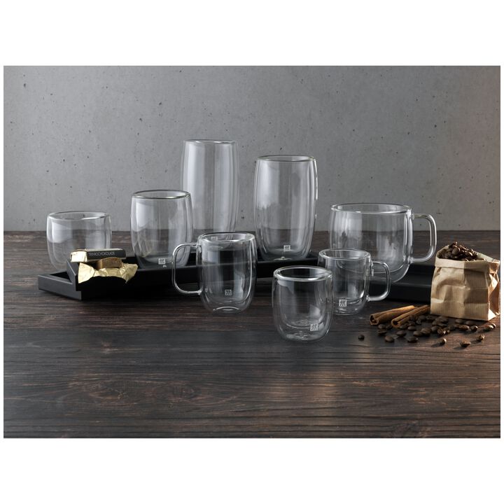 Sorrento Double Wall Glassware, 2-pc, Latte Glass Set, large 4