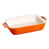 Ceramique, 14 x 11 cm, Assiette chaude, Orange, small 1