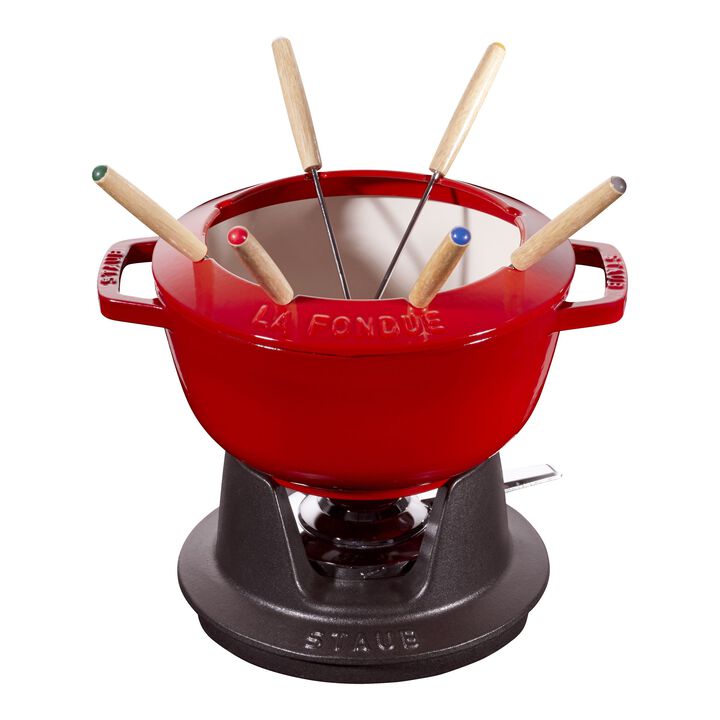 Specialities,  cast iron Fondue Set, cherry, large 1