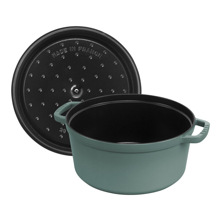 La Cocotte, 2.2 l cast iron round Cocotte, eucalyptus, large 2