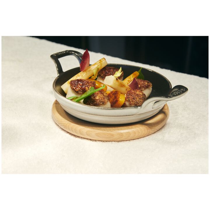 Specialities, 12 cm round Cast iron Oven dish graphite-grey, large 3