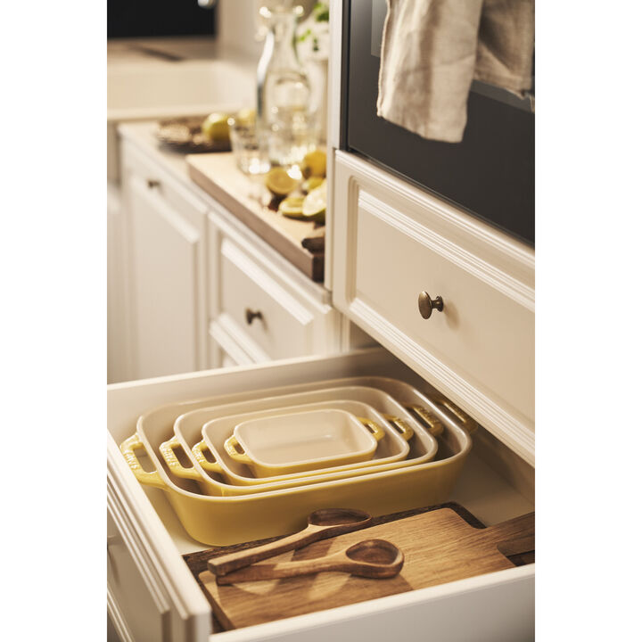 Ceramique, Rectangular Baking Dish Set Citron 3 Piece, large 4