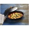 Plats en fonte, 23 cm, Assiette chaude , Noir mat, small 3