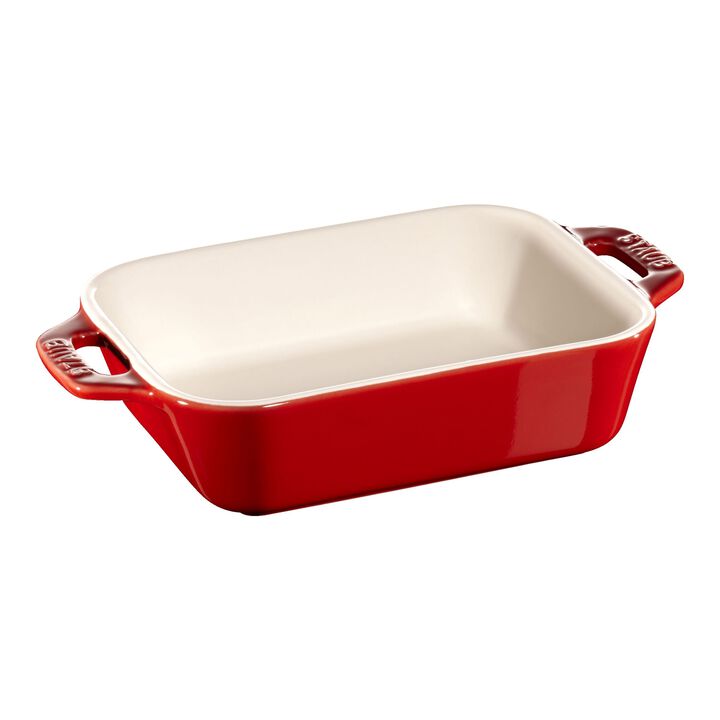 Ceramique, 14 x 11 cm rectangular ceramic Oven dish cherry, large 1