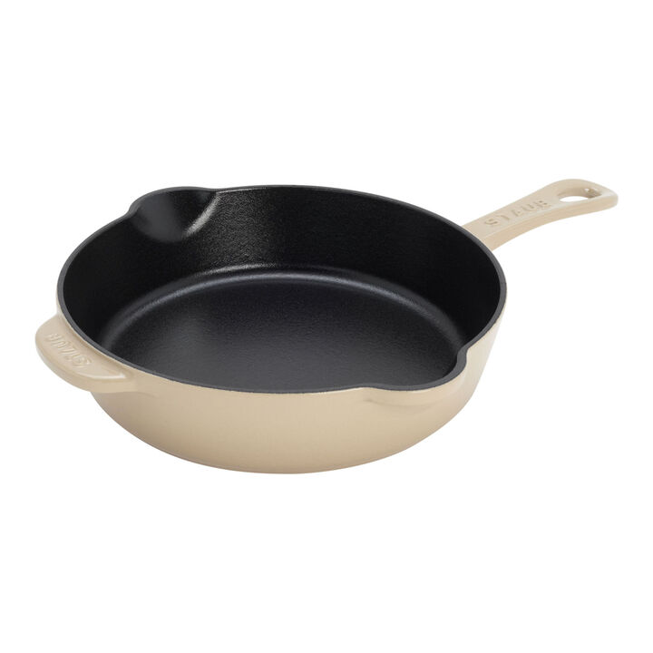 Pans, 22 cm / 8.5 inch cast iron Traditional Deep Frypan, sesame, large 1