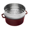 La Cocotte, Cocotte avec panier vapeur 26 cm, Rond(e), Grenadine, Fonte, small 2