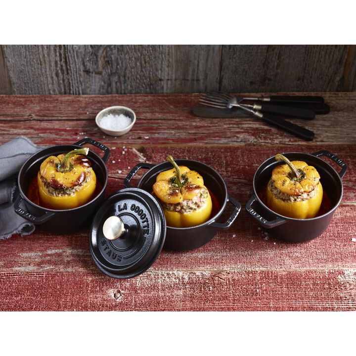 La Cocotte, Cocotte 14 cm, Rond(e), Noir mat, Fonte, large 2