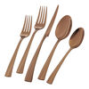 Bellasera (rose gold), 20-pc Rose Gold Flatware Set, 18/10 Stainless Steel, Rose, small 1