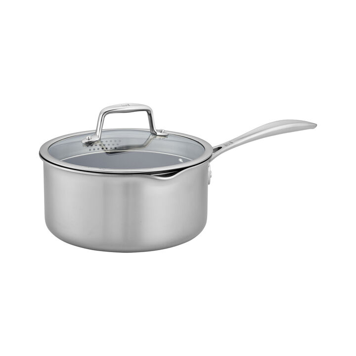Clad CFX, 3 qt, Non-stick, Stainless Steel Ceramic Saucepan , large 1