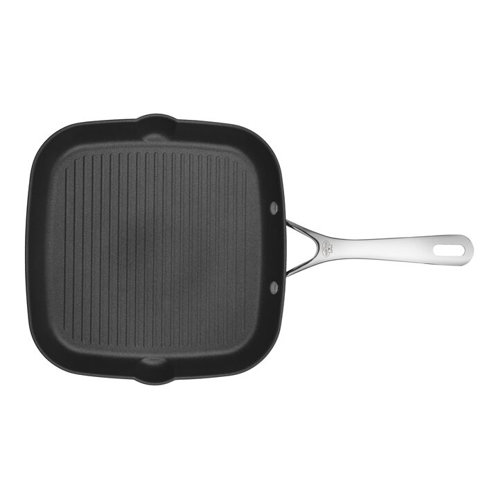 Alba, 28 x 28 cm square Aluminium Grill pan black, large 1