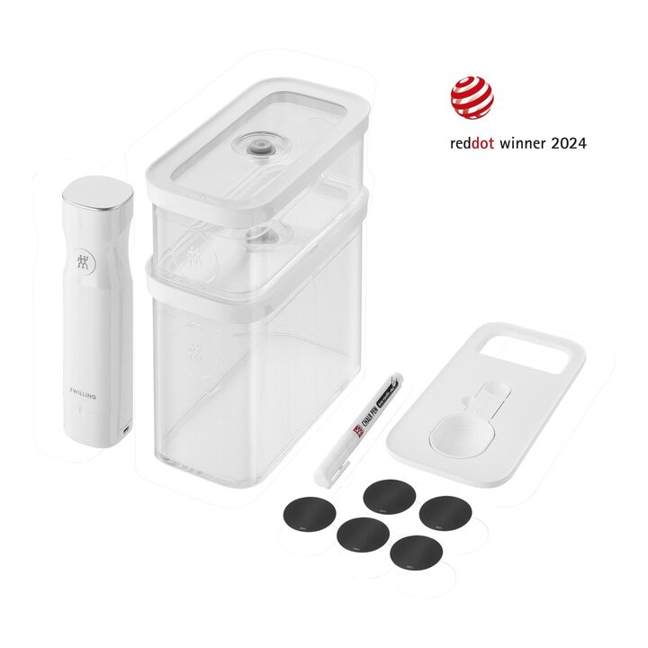 Fresh & Save CUBE, CUBE Vacuum Starter Set, M / 5-pc, Transparent-White, large 1