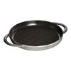 Grill Pans, Plancha 26 cm, redondo, Gris grafito, Hierro fundido, small 1