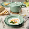 Dining Line, Lot de assiettes plates, 6-pcs. /24 cm, sauge, C&eacute;ramique, small 2