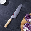 BIRCHWOOD 5000MCD, Rocking Santoku 18 cm, Brun, Glatslebet, small 2