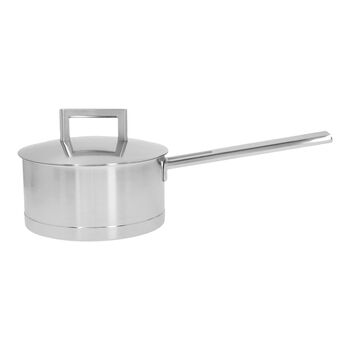 Sos Tenceresi &ccedil;ift &ccedil;ıdarlı kapak | 18/10 Paslanmaz &Ccedil;elik | 16 cm | Metalik Gri,,large 1
