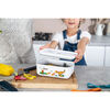 Dinos, L DINOS Vacuum Lunch Box with divider, plastic, white-grey, small 10