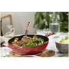 Pans, 26 cm / 10 inch cast iron DAILY PAN WITH GLASS LID, cherry, small 6