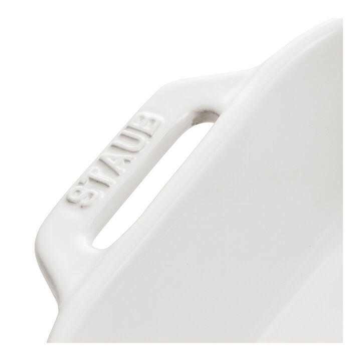 Ceramique, 400 ml ceramic rectangular Oven dish, white, large 2
