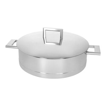 Sığ Tencere &ccedil;ift &ccedil;ıdarlı kapak | 18/10 Paslanmaz &Ccedil;elik | 28 cm | Metalik Gri,,large 4