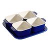 Ceramique, 5 Piece ceramic Appetiser set, dark-blue, small 1