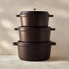 La Cocotte, 3.7 l cast iron round Dutch Oven, chocolate, small 4