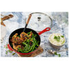 Pans, 26 cm / 10 inch cast iron DAILY PAN WITH GLASS LID, cherry, small 5