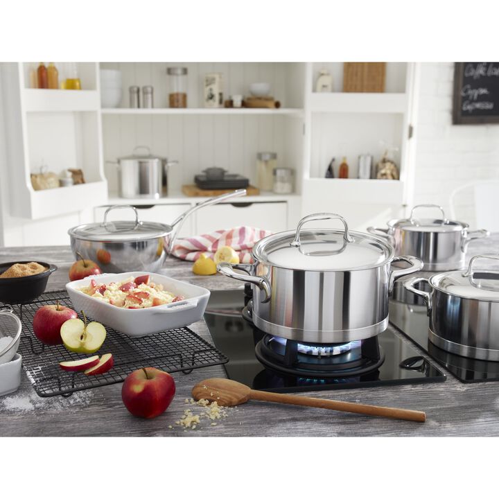 Atlantis, 5.5 qt, 18/10 Stainless Steel, Dutch Oven With Lid, large 2