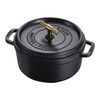 La Cocotte, Cocotte Buster+Punch 24 cm / 3,8 l, Rond, Zwart, small 4