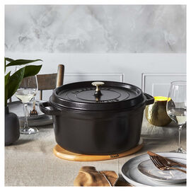 Cocotte 28 cm / 6,75 l, Rond, Noir