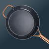 Milano, 28 cm round Aluminium Saute pan with glass lid blue, small 3