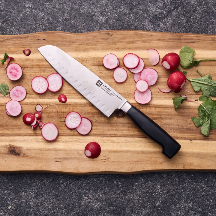 VIER STERNE, Santoku 18 cm, Snijkant met kuiltjes, large 2