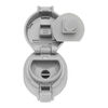 Thermo, Thermos reisbeker, 450 ml, Wit-Grijs, small 3