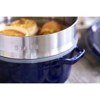D&ouml;k&uuml;m Tencere Buharlı Pişirici ile | Koyu Mavi | 26 cm | 5,25 l | yuvarlak,,large 4