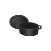 La Cocotte, Mini Cocotte 11 cm, Ovale, Noir mat, Fonte, small 5