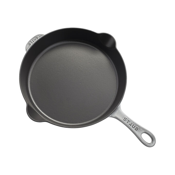 Pans, 28 cm / 11 inch cast iron Traditional Deep Frypan, graphite-grey, large 4