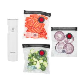 Pump and Bag Set, S / 4-pc, White