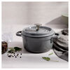 La Cocotte, Cocotte 16 cm, rund, Graphit-Grau, Gusseisen, small 2