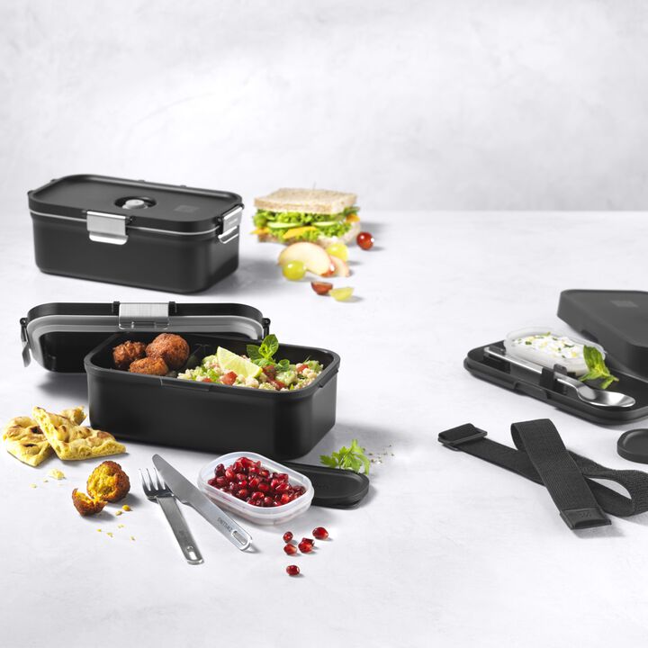 Fresh & Save, Vacuum Lunch Box, PP, Matte Black, large 2
